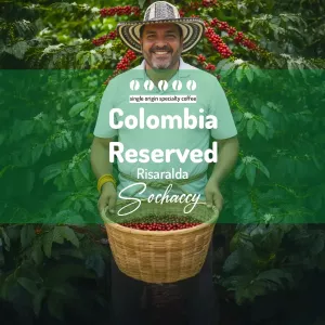 Plantacja kawy Kolumbia Reserved Risaralda — Risaralda, Kolumbia, uprawa 1,600-1,800 m n.p.m., świeżo palona Arabica