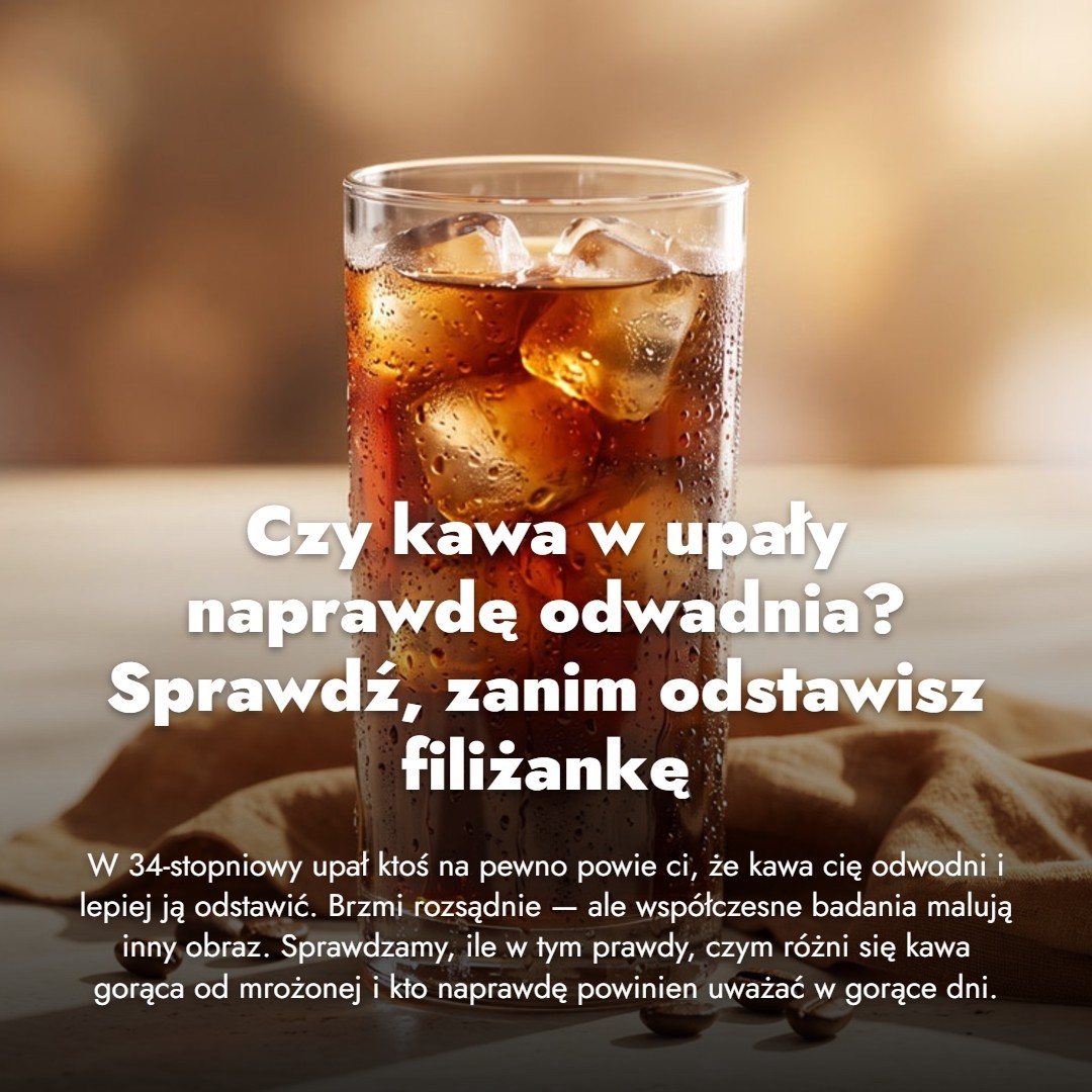 Czy kawa w upały naprawdę odwadnia? Sprawdź, zanim odstawisz filiżankę