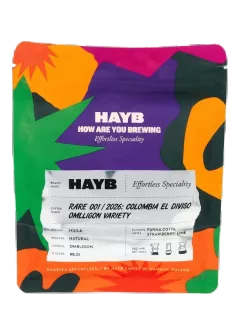 Opakowanie kawy HAYB Rare 001/2026: Colombia El Diviso Ombligon Variety