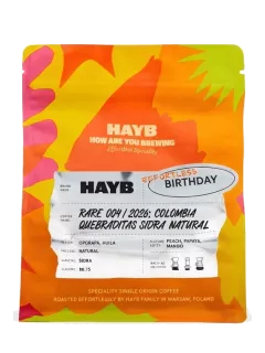 Opakowanie kawy HAYB Rare 004/2026: Colombia Quebraditas Sidra Natural