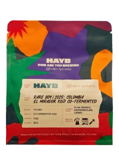 Opakowanie kawy HAYB Święto kawy: Rare 004/2025 Colombia El Mirador Koji Co-fermented (Espresso)
