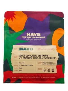Opakowanie kawy HAYB Święto kawy: Rare 004/2025 Colombia El Mirador Koji Co-fermented